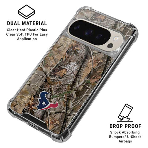 NFL Houston Texans Realtree AP Camo Pixel 9/9 Pro Clear Case